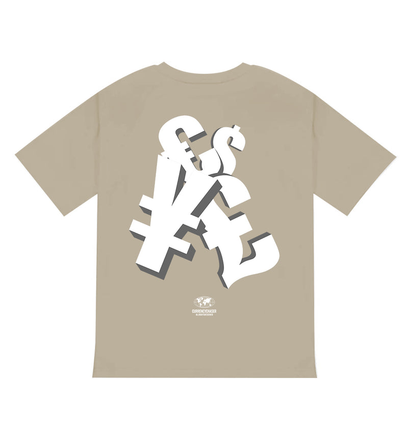 Currency Affair Oversized Fit T-Shirt Beige